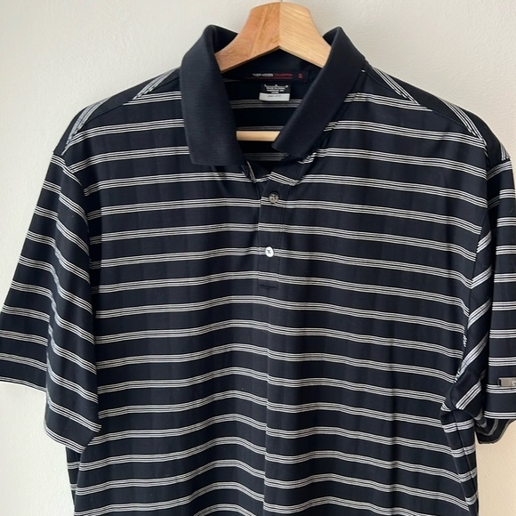 Nike Tiger Woods Collection Classic Black Striped Polo Large - Picture 3 of 8